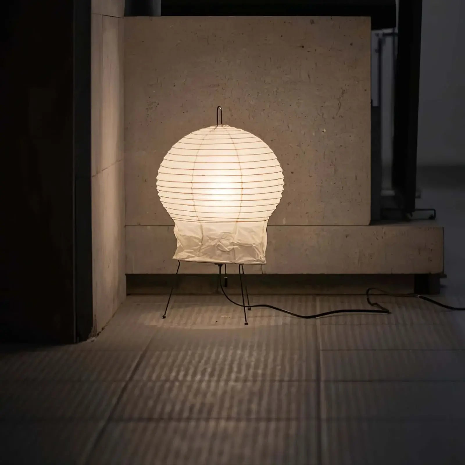 Hana Washi Table Lamp - Japanese Handmade Paper Lamp for Bedroom, Living Room & Office - Warm Ambient Lighting for Home Decor & Relaxation