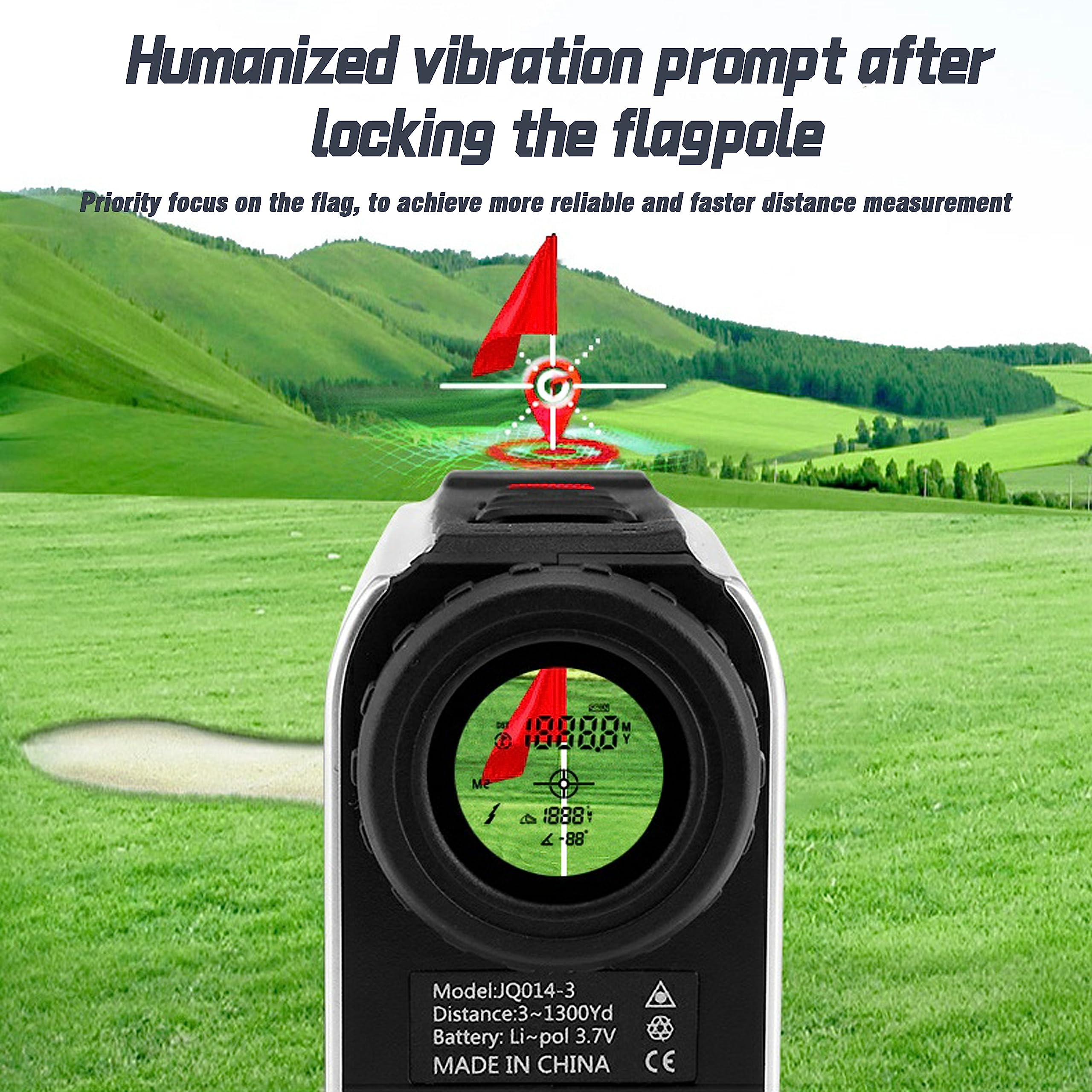 PGM Golf Rangefinder with Slope - 600 Yard Laser Range Finder with 7X Magnification, Flag Lock & Vibration, Magnetic Strap - Perfect Golf Accessory for Men (Ideal for Course Play & Tournament Practice)