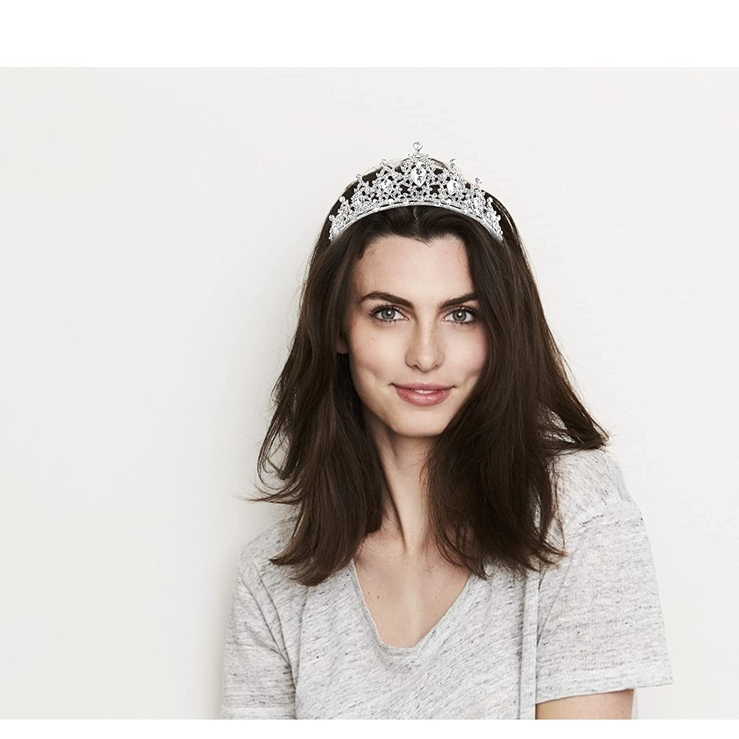 Luxury Rhinestone Baroque Queen Crown for Women - Elegant Bridal Tiara for Weddings, Birthdays & Special Occasions | Perfect Gift for Brides, Birthday Girls & Party Celebrations