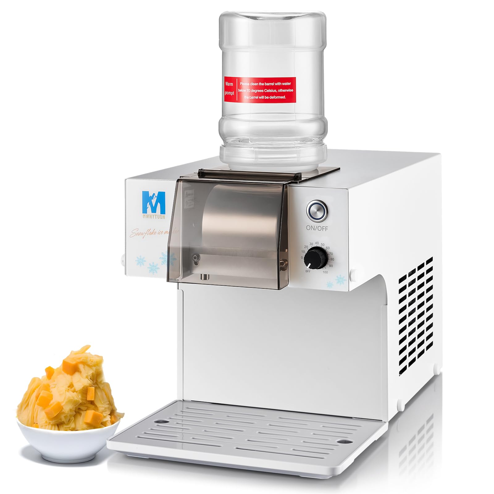 260W Snowflake Ice Maker Machine - Fast Cooling, Food-Grade Stainless Steel Shaved Ice Machine for Kids & Homemade Ice Cream - Perfect for Parties, Home Use & Summer Treats