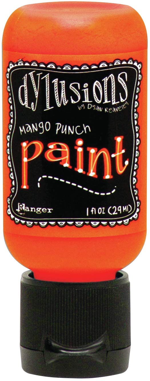 Dylusions Paint - Mango Punch Acrylic Paint for Art, Crafts & DIY Projects - Vibrant Color for Canvas, Wood, Fabric & Mixed Media Art