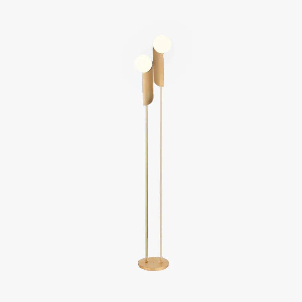 Modern Two-Headed Glass Sphere Floor Lamp - Elegant Home Decor for Living Room, Bedroom, or Office Lighting