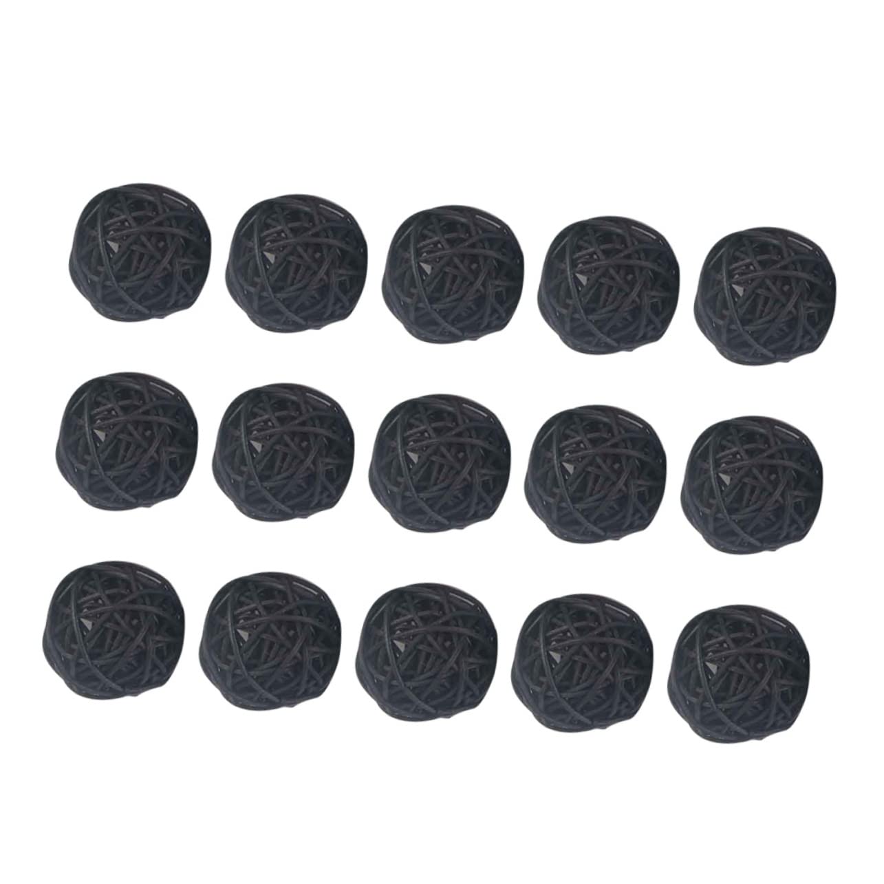 COHEALI 15pcs Black Rattan Hanging Balls - Natural Tree Decorations for Home, Wedding, Party & Garden Decor | Boho Chic Wall & Ceiling Ornaments
