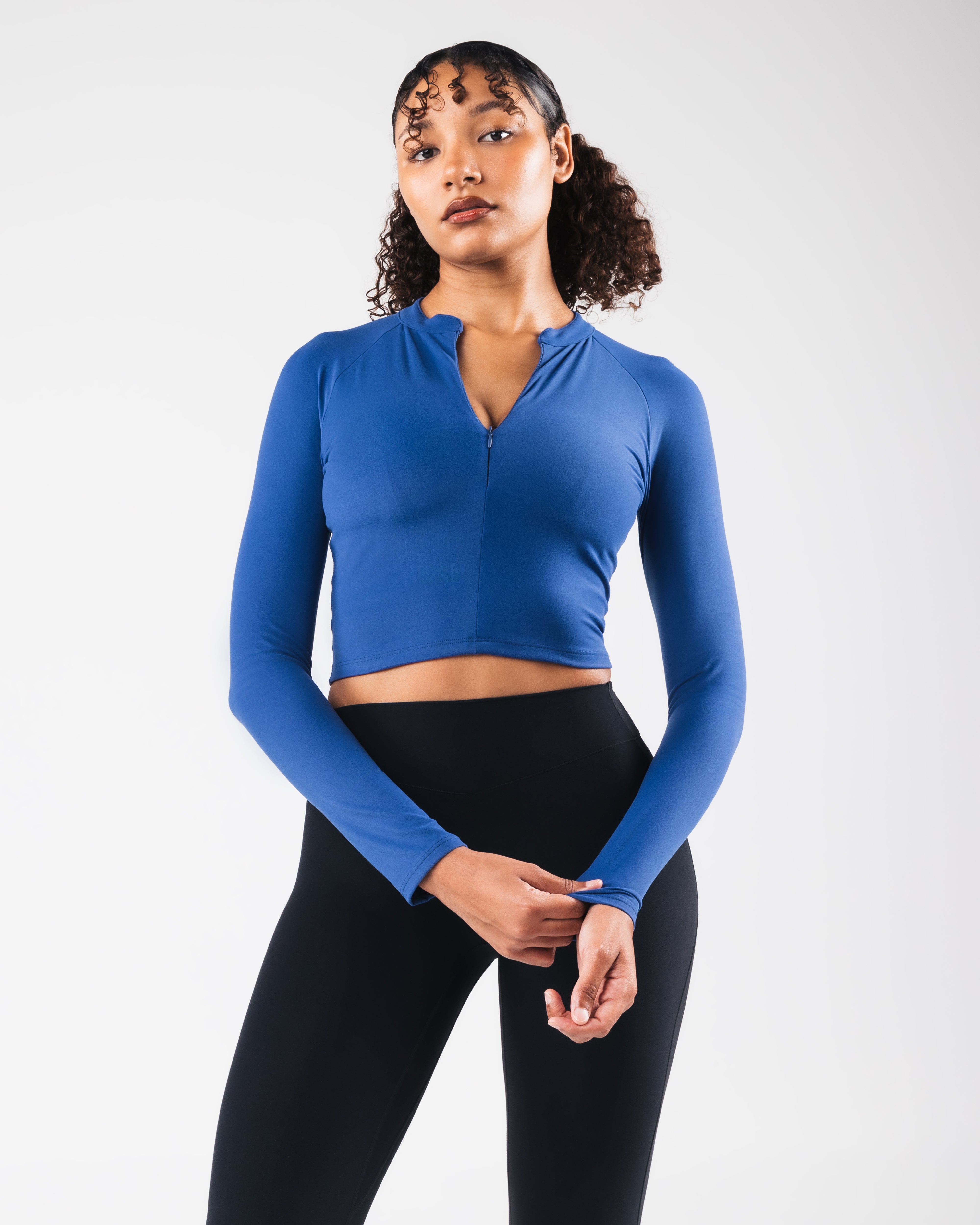 KDM LS Zip Bra Reign - High-Quality Sports Bra for Women, Comfortable Workout Top with Front Zipper - Perfect for Running, Yoga, and Gym Training