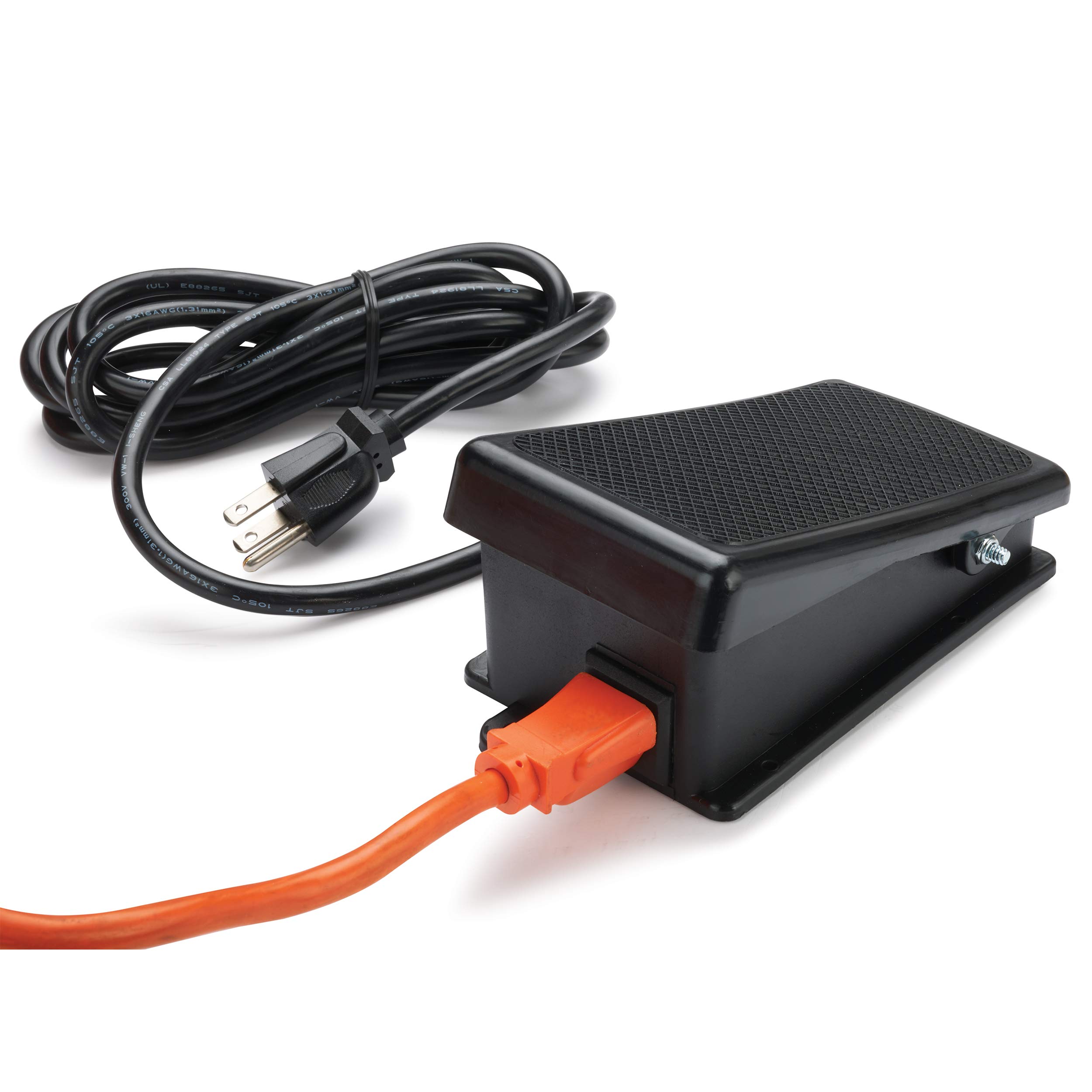 WOODRIVER Foot Switch On/Off - Heavy Duty Foot Pedal Control for Sewing Machines, Medical Equipment & Industrial Machinery - Hands-Free Operation for Enhanced Productivity