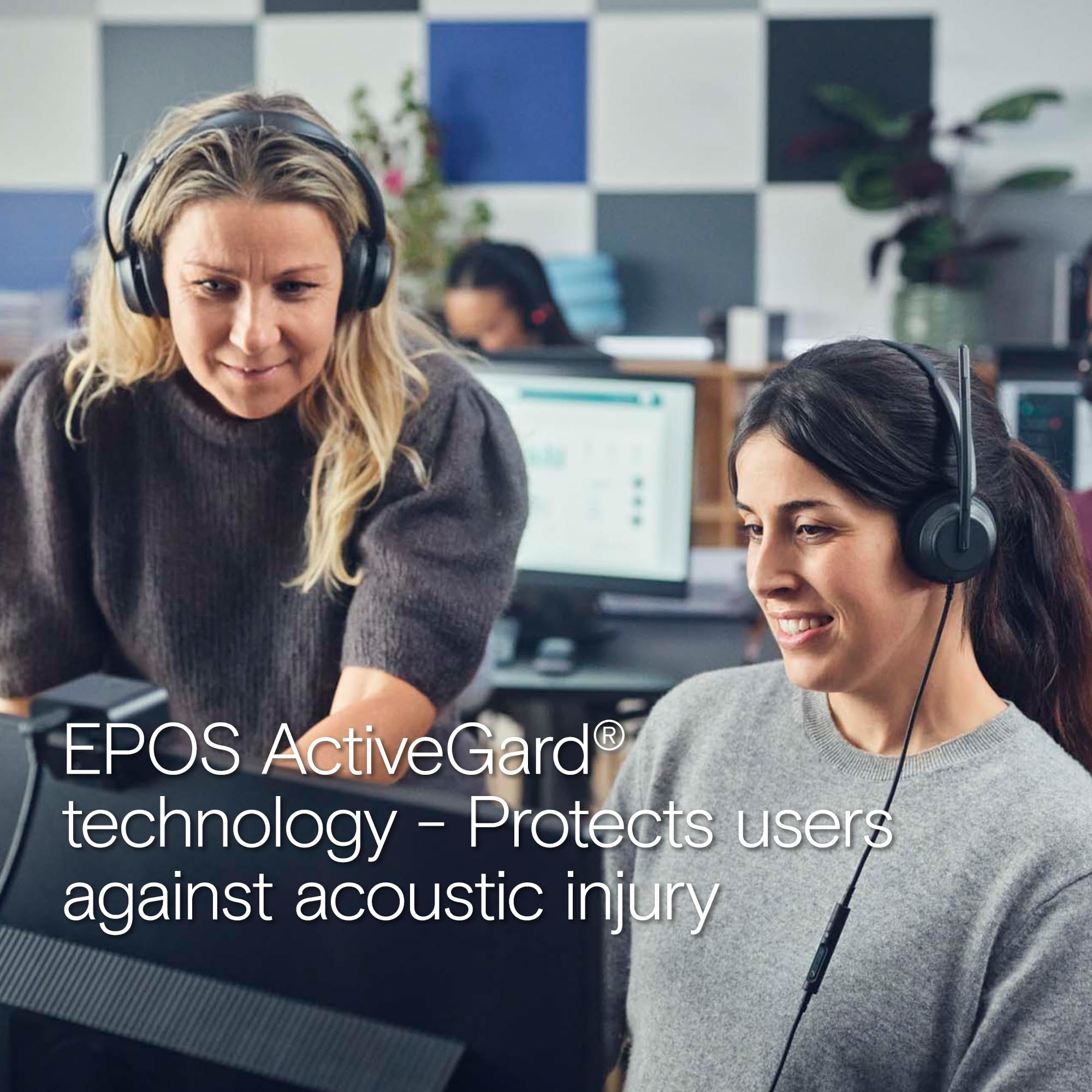 EPOS Impact 760 USB-C/USB-A Wired Office Headset with Noise Cancelling Microphone, In-Line Controls, Clear Audio & Comfortable Ear Cushions - Perfect for Business Calls, Remote Work, Video Conferencing & Online Meetings