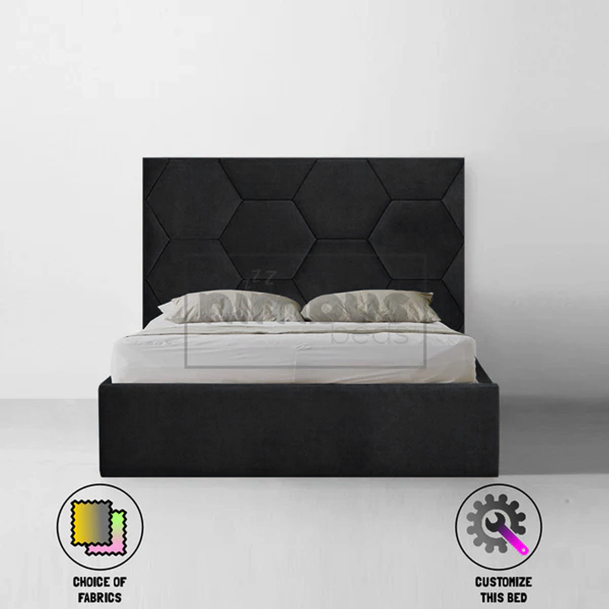 Queen Size Honeycomb Bed Frame with Strong Metal Support - Perfect for Modern Bedrooms & Guest Rooms