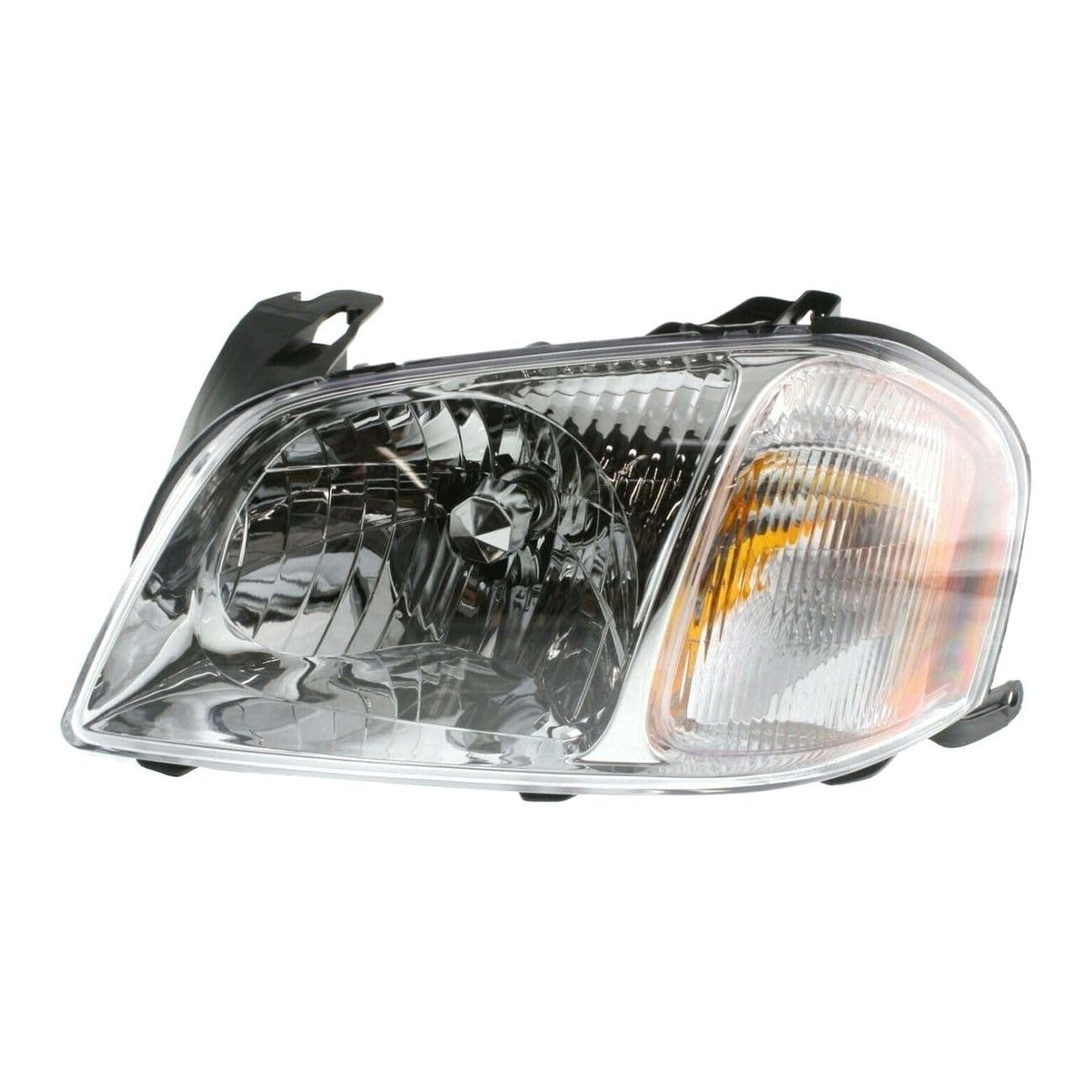 Replacement Headlight Bulb Left Driver Side Clear Lens with Bulb for Mazda Tribute DX/ES/LX 2001-2004 - OEM #14472586 MA2502126 - Perfect for Night Driving & Foggy Conditions