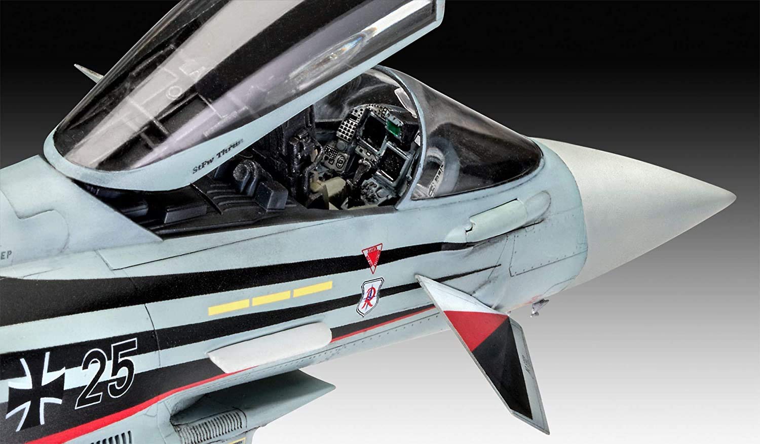 Revell 03848 Eurofighter Typhoon Baron Spirit 1:48 Scale Plastic Model Kit - Military Aircraft Building Set for Collectors & Hobbyists (Perfect for Display, Gifts & Aviation Enthusiasts)