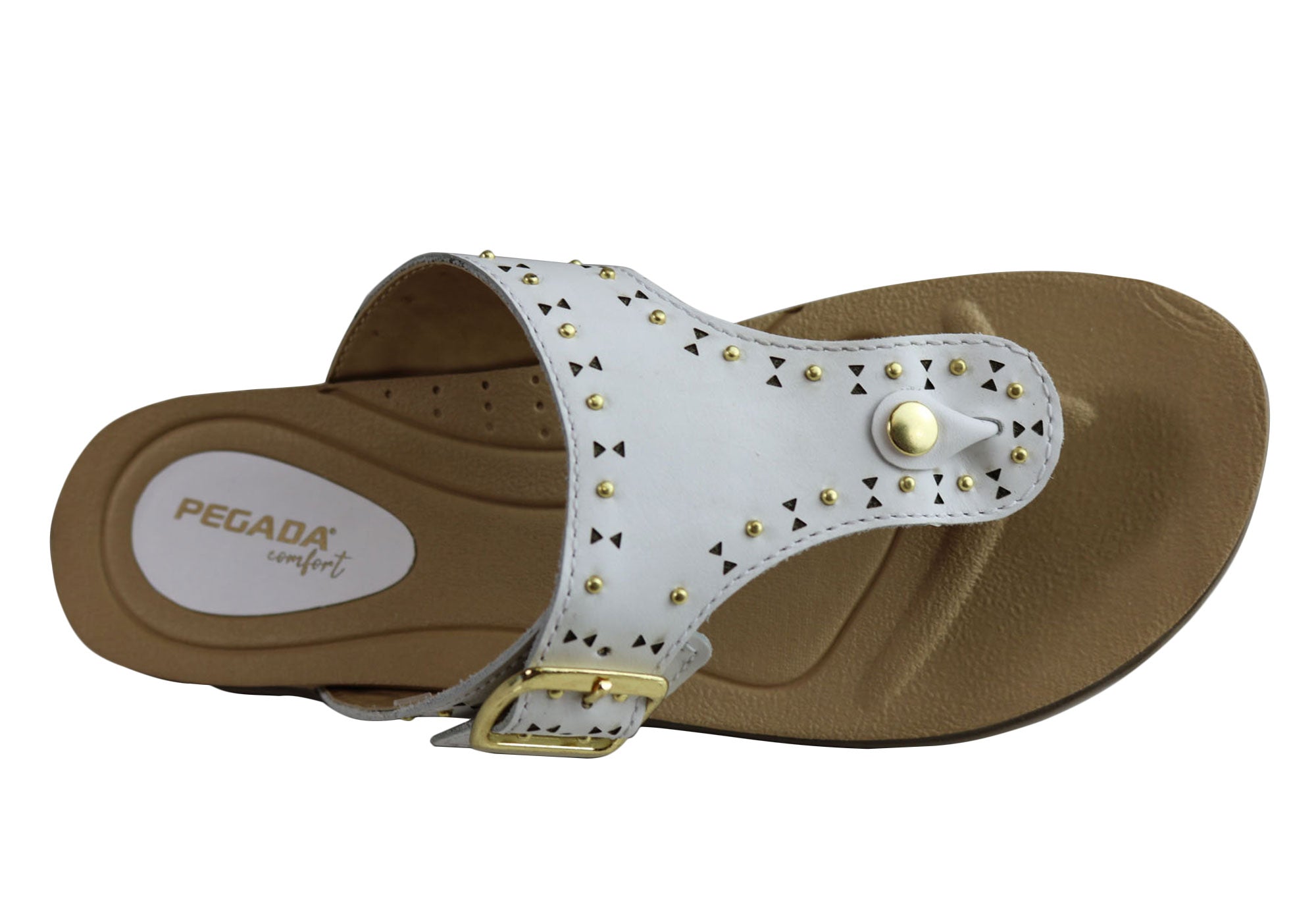 Jess Women's Cushioned Leather Sandals - Comfortable Flip Flops Made in Brazil - Perfect for Beach, Vacation & Summer Outfits
