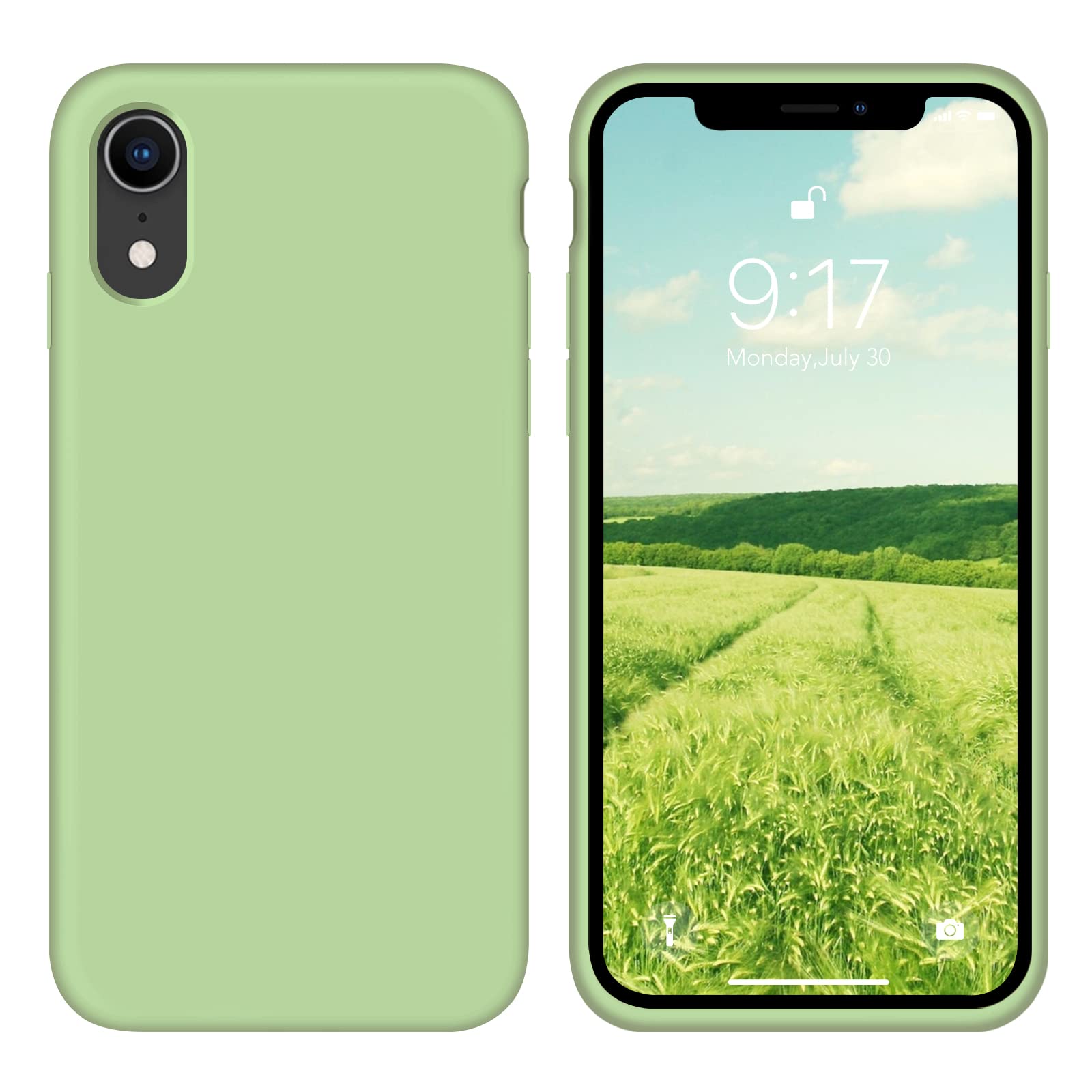 Premium OUXUL Liquid Silicone iPhone XR Case - Ultra Slim & Shockproof Protective Cover with Soft Microfiber Lining for 6.1 Inch iPhone XR (2018) | Perfect for Everyday Use, Travel & Outdoor Activities