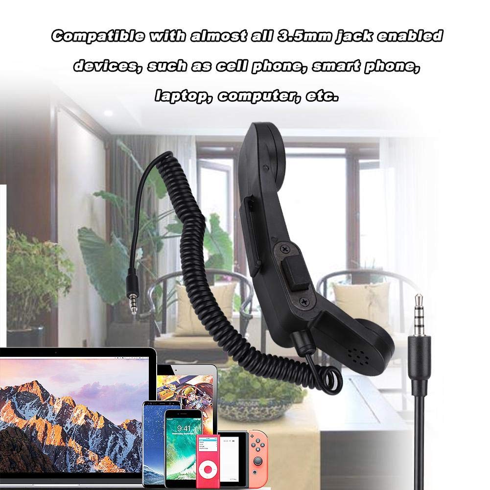 Military Radio Microphone with 3.5mm Jack - Handheld Speaker for Outdoor Use, Compatible with Cell Phones, Smartphones, Laptops & Computers - Perfect for Camping, Hiking & Emergency Communication