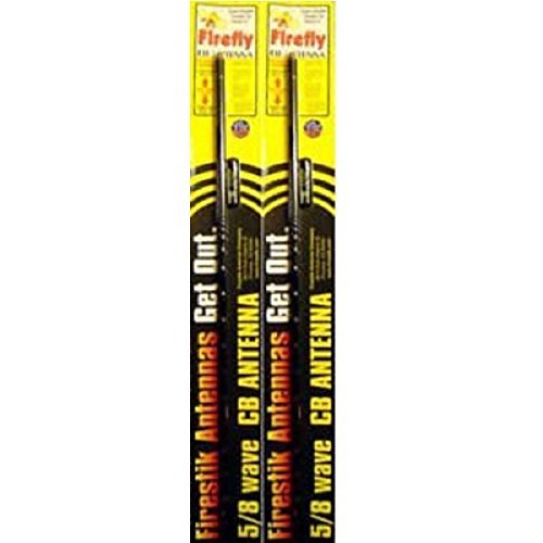2 Pack Firestik FL4-B 4' Firefly Tunable Tip CB Radio Antenna (Black) - Heavy Duty Truck & Off-Road Vehicle Communication Antenna for Clear CB Radio Signals