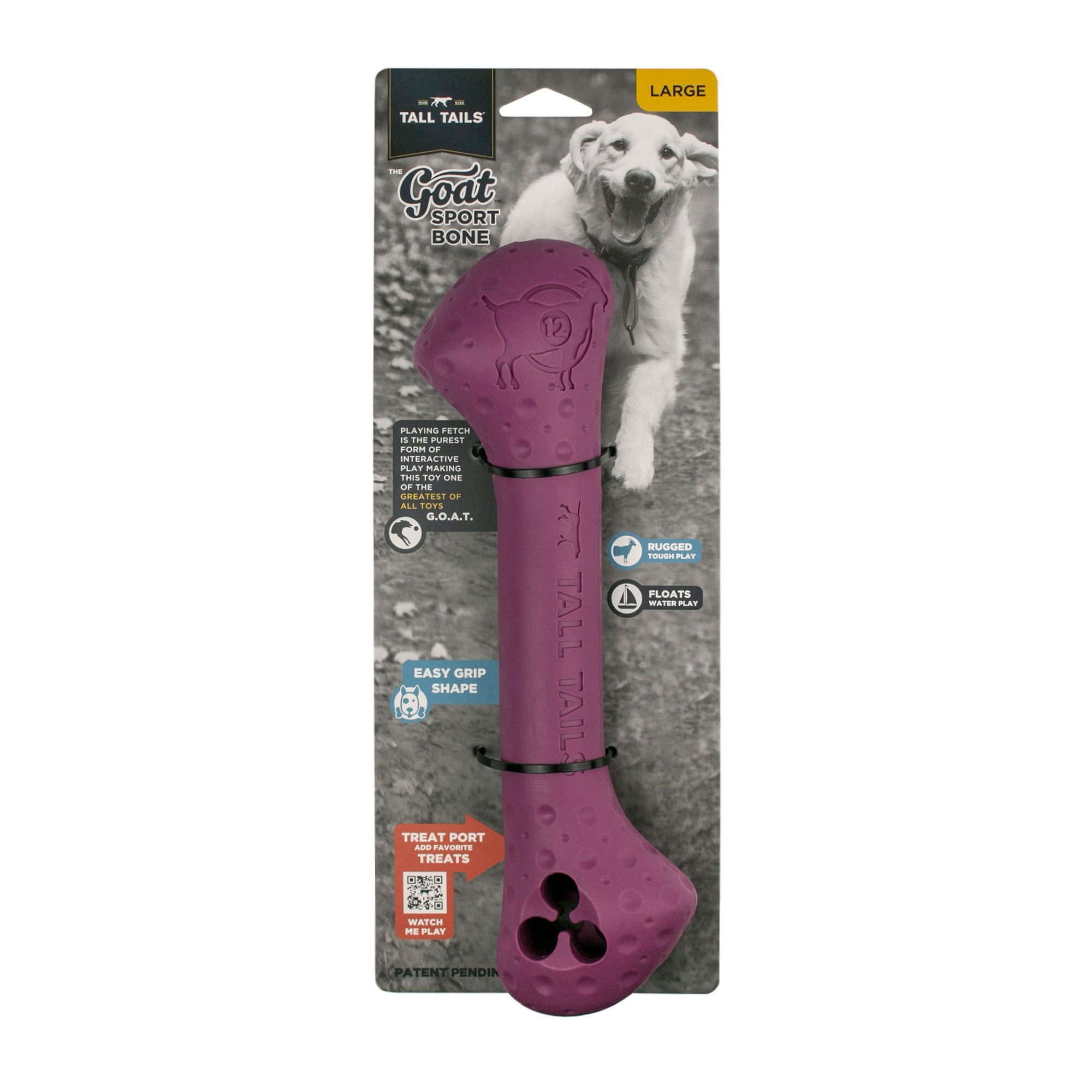 Fetch Dog Toy: Durable Goat Sport Bone Chew Toy for Aggressive Chewers - Perfect for Indoor & Outdoor Play, Training, and Dental Health