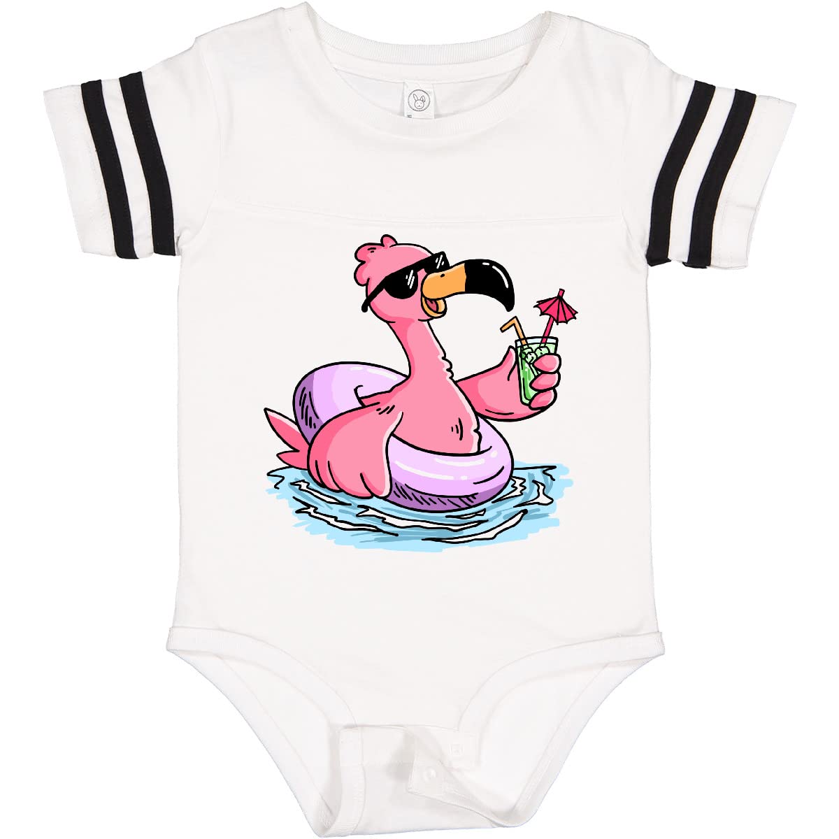 Inktastic Flamingo with Sunglasses Pool Float & Drink Holder - Fun Summer Pool Party Accessory for Adults & Kids - Perfect for Beach, Poolside Relaxation & Outdoor Gatherings