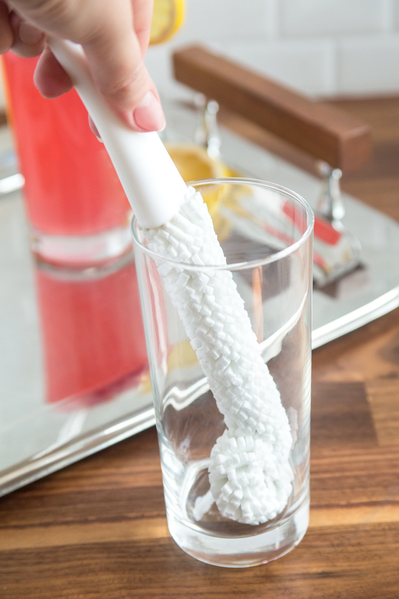 Outset Chillware 74915 EVA Bottle Sponge Cleaning Brush - Durable Dishwasher Safe Scrubber for Wine Glasses, Baby Bottles & Hard-to-Reach Containers - Perfect for Kitchen, Bar & Home Cleaning