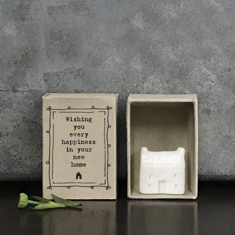 East of India MINI Matchbox - 'Wishing You Every Happiness in Your New Home' Keepsake Gift Box | Thoughtful Housewarming Present for New Homeowners | Perfect Letterbox Gift for Moving In, Home Decor & Special Occasions