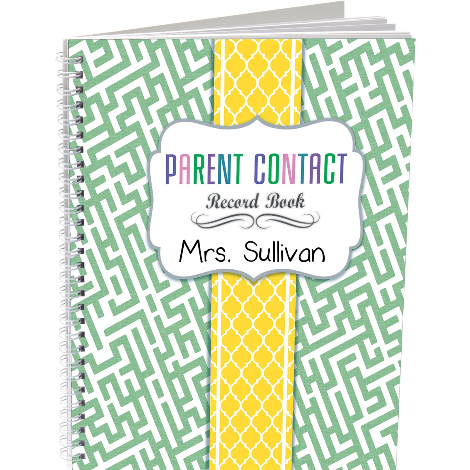 Really Good Stuff Parent Contact Record Book - Couture Style - 49 Tabs for Classroom Organization & Teacher Communication | Perfect for Parent-Teacher Meetings & School Documentation