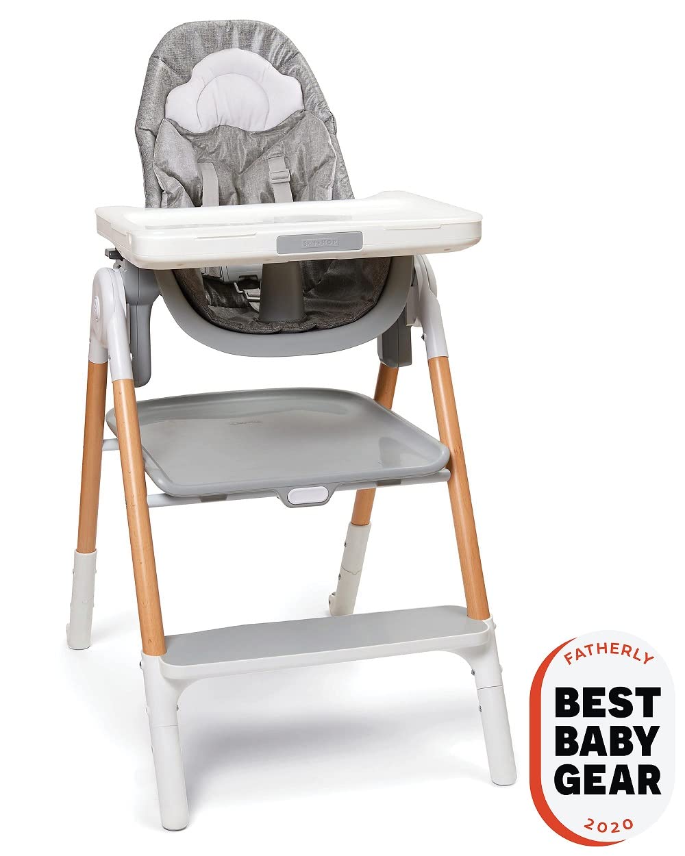Skip Hop 2-in-1 High Chair - Convertible Sit-to-Step Toddler Booster Seat for Babies & Kids | Perfect for Dining, Kitchen & Travel Use