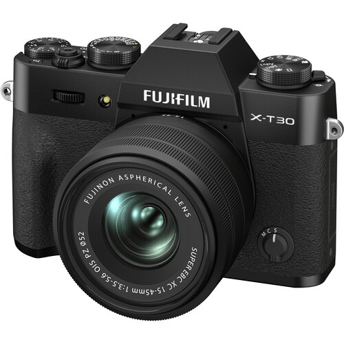 FUJIFILM X-T30 II Mirrorless Digital Camera with 15-45mm Lens Kit - 26.1MP APS-C Sensor, 4K Video, Bluetooth & WiFi (Black) - Perfect for Travel, Vlogging & Street Photography
