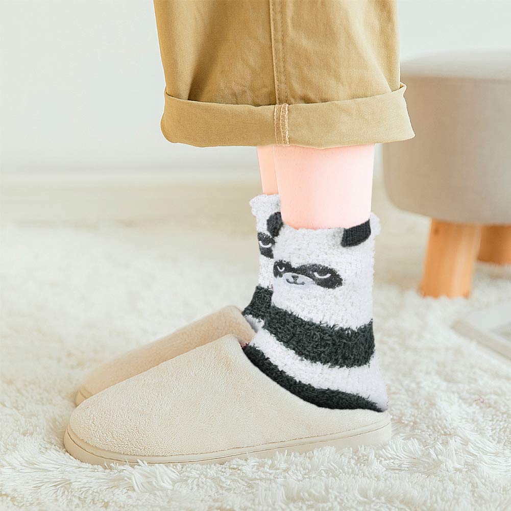 Cozy Cat Fuzzy Socks for Women - Warm Winter Slippers for Christmas Gifts