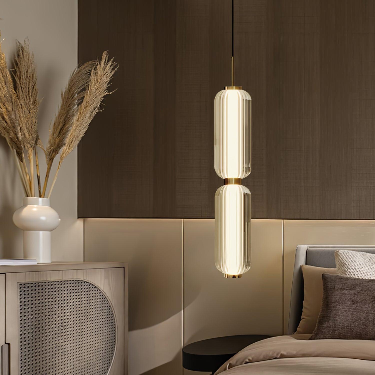 Elma Linear Pendant Lamp - Modern Minimalist Hanging Light Fixture for Kitchen Island, Dining Room & Living Room Lighting