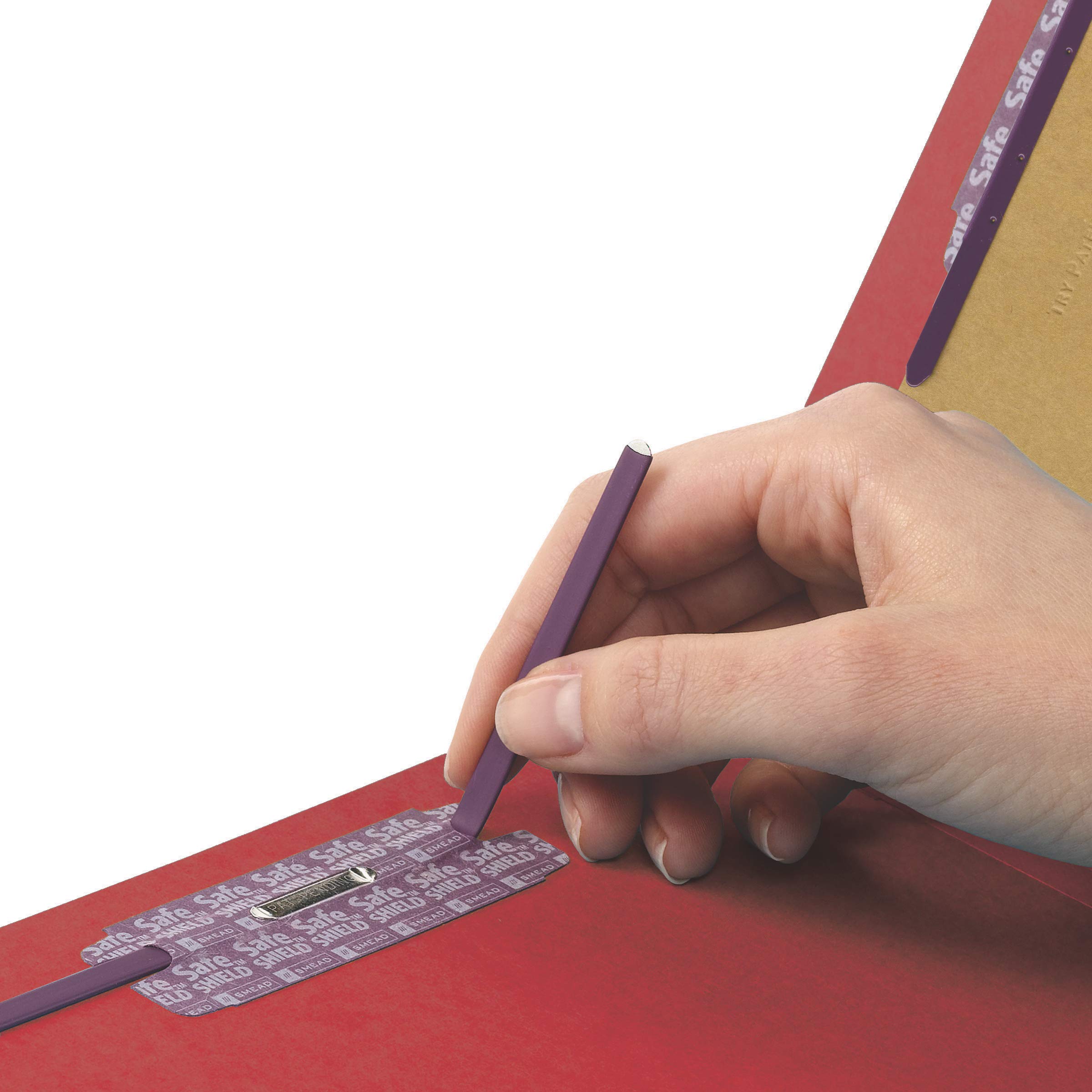 Smead PressGuard Classification File Folder with SafeSHIELD Fasteners - 2 Dividers, 2