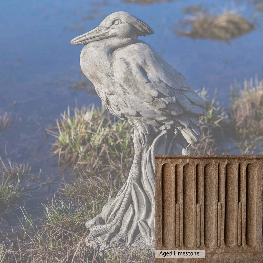 Campania International Egret Statue - Elegant Garden Decor, Outdoor Bird Sculpture for Patio, Lawn & Poolside | Perfect for Home & Landscape Decoration