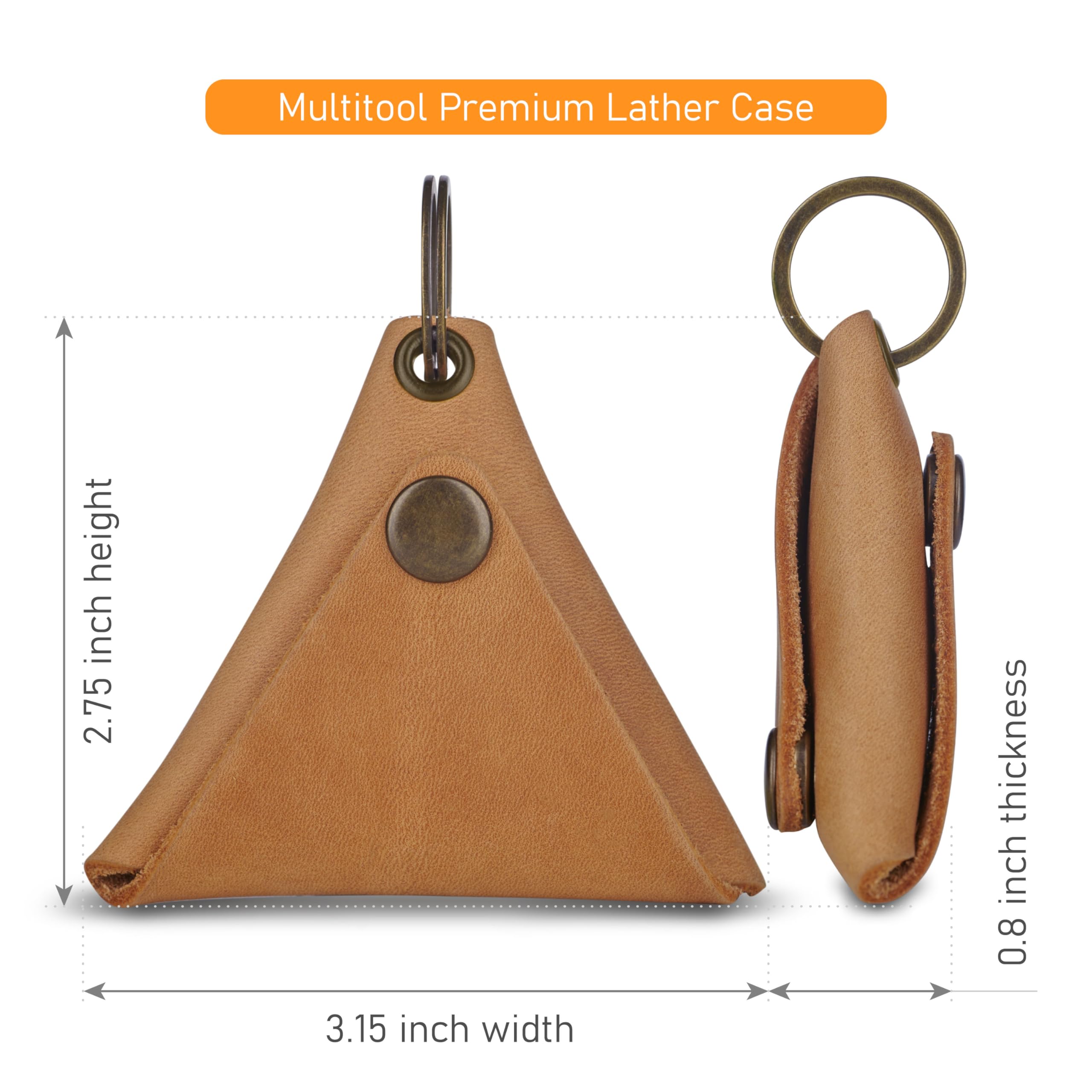 Vintage Brown Leather Keychain Pouch - Small Key Holder & Coin Purse for Keys, Cards, and Cash | Perfect for Travel, Daily Use, and Gift Giving