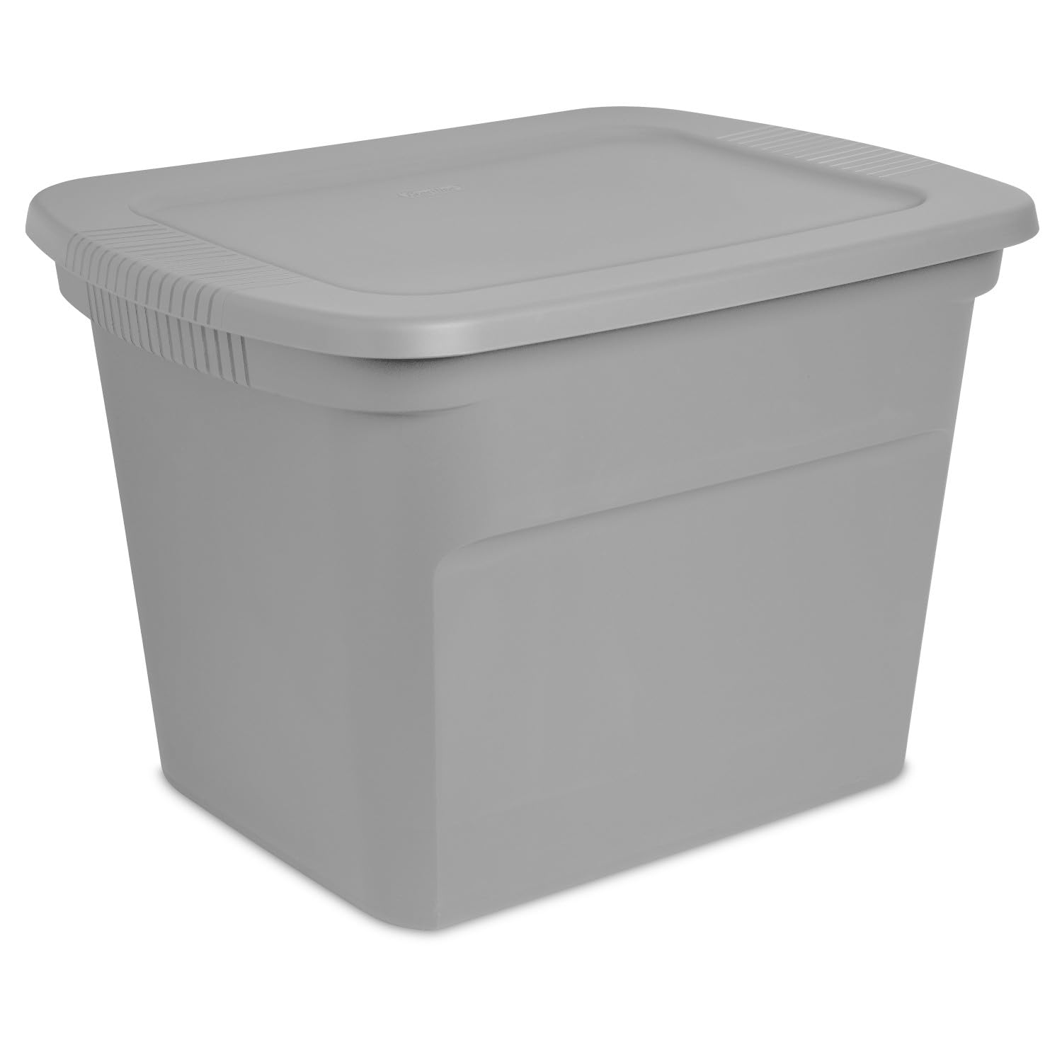 Sterilite 18 Gallon Storage Tote with Lid - 8 Pack Stackable Plastic Bins for Organizing Clothes, Toys & Home Items - Perfect for Closet, Basement, Garage & Office Organization (Gray Base & Lid)