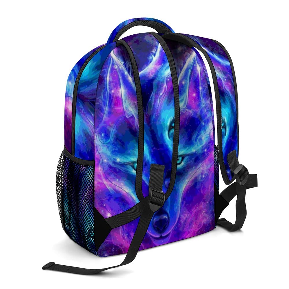 Wolf Galaxy Sky Kids Backpack - Lightweight School & Travel Daypack for Boys, Girls, Men & Women - Perfect for School, Hiking, Camping & Daily Use