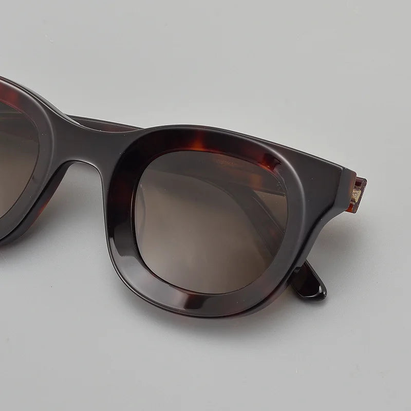 Unisex Black Square Polarized Sunglasses S6688 - Full Rim Thick Acetate Frame for Men & Women - Perfect for Driving, Beach, and Outdoor Activities