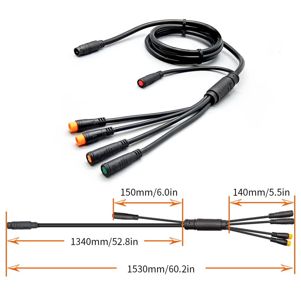 Electric Bike Conversion Kit - Waterproof 1T4/1T5 Controller, E-Brake Throttle, LED Display & Wiring Accessories | Compatible with E-Bike Upgrades | Perfect for Commuting, Mountain Biking & Urban Riding