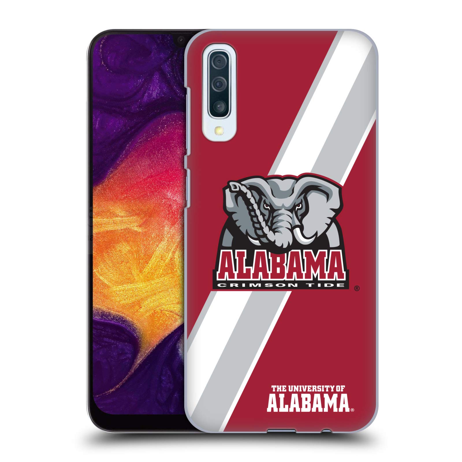 University of Alabama UA Stripes Hard Back Case for Samsung Galaxy A50/A30s (2019) - Officially Licensed by Head Case Designs - Perfect for Game Day, School Spirit & Fan Showcase