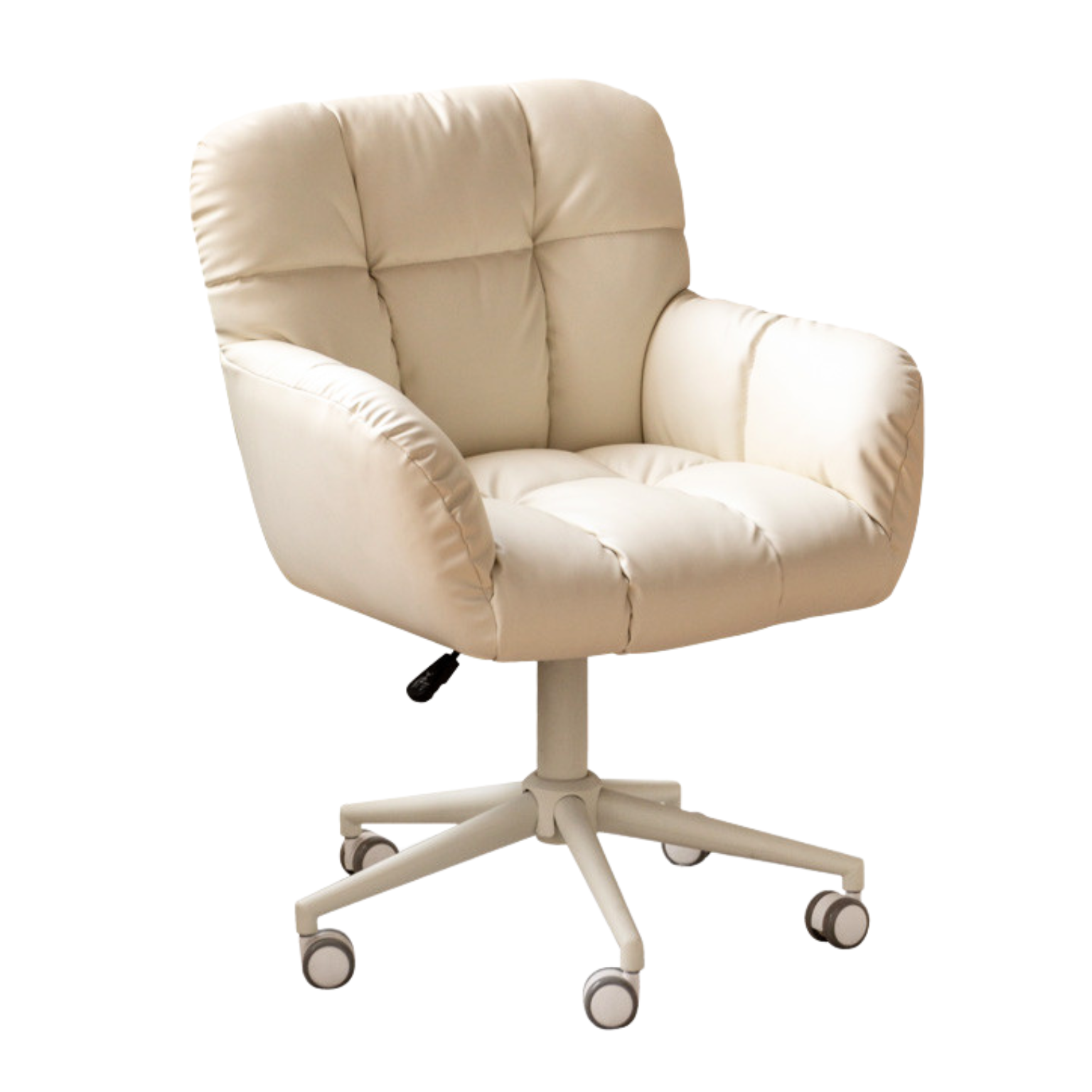 24.4x23.6x29.5-31.8 inch / 62x60x75-81 cm / White color / Dressing chair