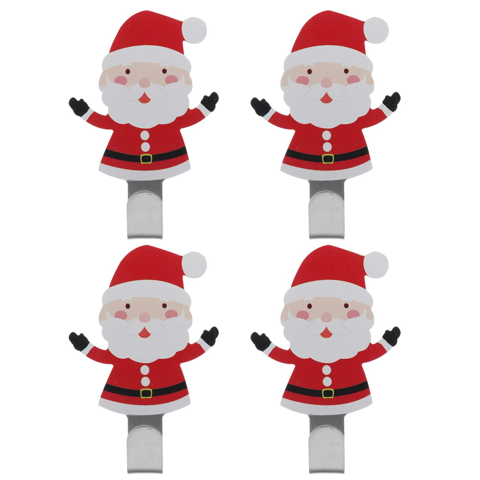 4-Pack Christmas Wall Hooks - Adhesive Mount Hangers for Bathroom, Kitchen, Bedroom - Strong Hold Hooks for Towels, Robes, Decorations & Holiday Ornaments - Perfect for Home Organization & Seasonal Decor