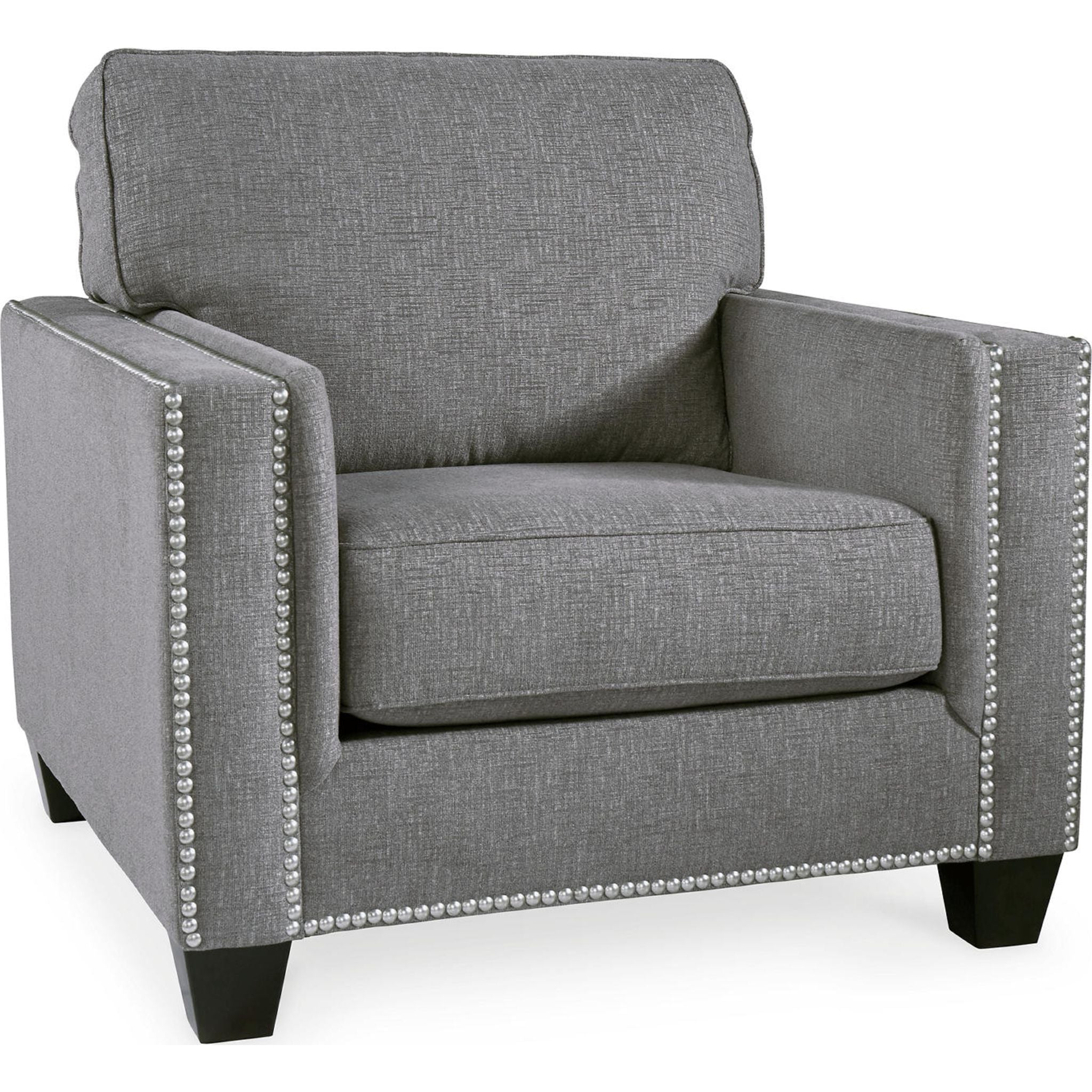 Barrali Chair - Modern Fog Gray Accent Chair for Living Room, Bedroom & Office - Comfortable Upholstered Lounge Chair with Sturdy Metal Legs - Perfect for Reading, Relaxing & Decorating Your Home