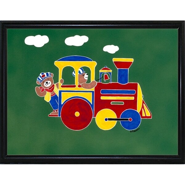 BearRy Happy Conductors SHERAS68808 Print 21x28.25 by Shelly Rasche - Wall Art for Kids Room, Nursery Decor, Playroom Decoration