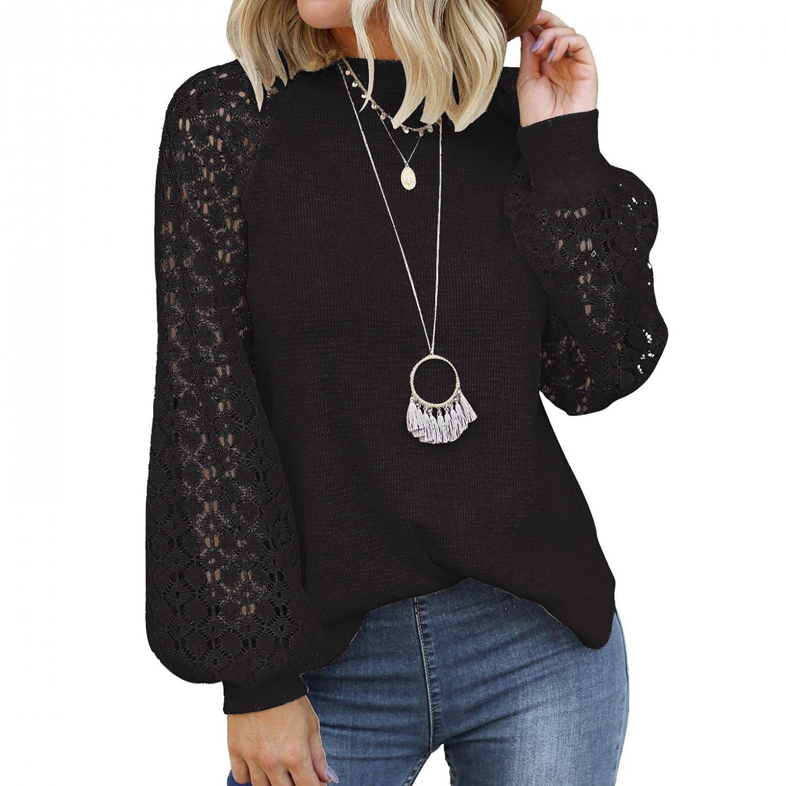 Trendy Women's Casual Long Sleeve Loose Fit Sweatshirt - Comfortable Workout & Exercise Tops for Everyday Wear, Office & Gym Fashion
