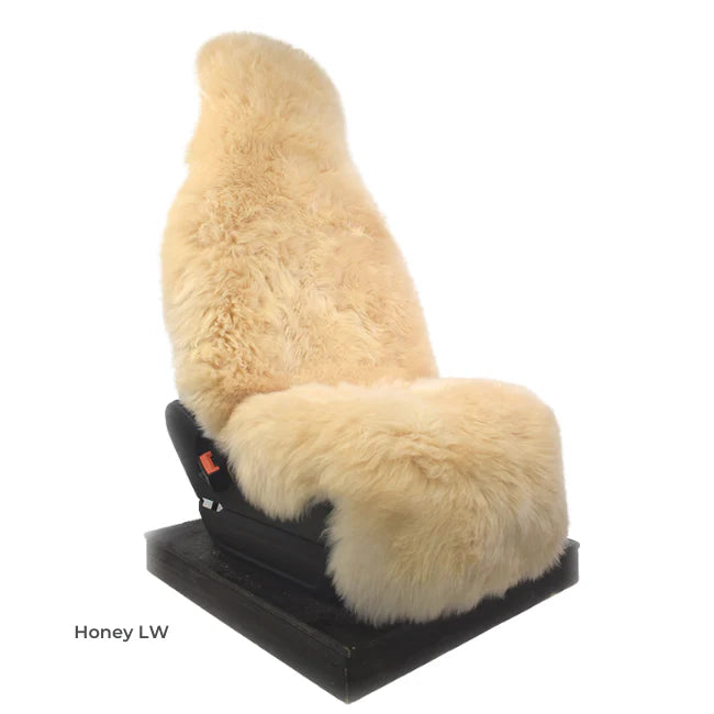 Premium Genuine New Zealand Sheepskin Car Seat Cover - Soft, Durable & Breathable for Ultimate Comfort - Perfect for Long Drives, Road Trips & Everyday Commuting