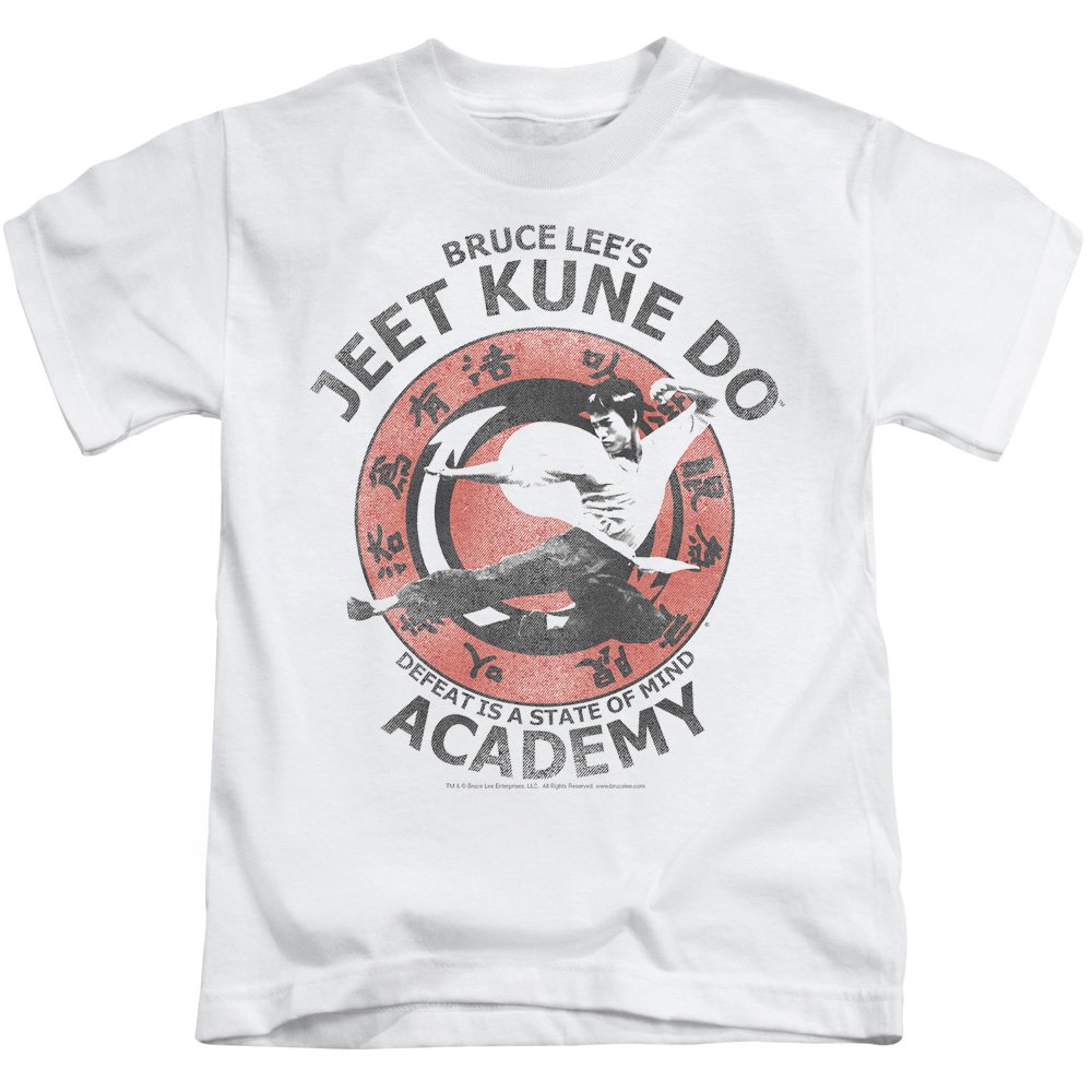 Bruce Lee Jeet Kune Do Kids T-Shirt - White Martial Arts Cotton Tee for Boys - Perfect for Training, Cosplay & Fan Gifts