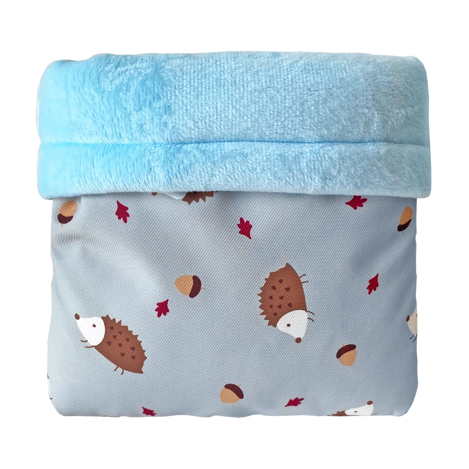 Handmade Small Animal Sleeping Bag - Waterproof Hedgehog Bed for Baby Guinea Pigs, Hamsters, Ferrets & Newborn Pets (Blue) - Cozy Hideout for Cuddling & Nap Time