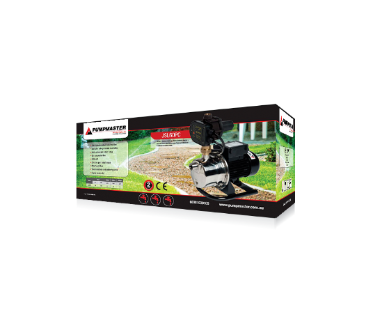 Pumpmaster JSL130PC 1.30kW Self Priming Jet Pressure Pump - 80LPM Flow Rate & 500kPa Max Pressure - Ideal for Home Water Supply, Irrigation Systems, and Industrial Applications