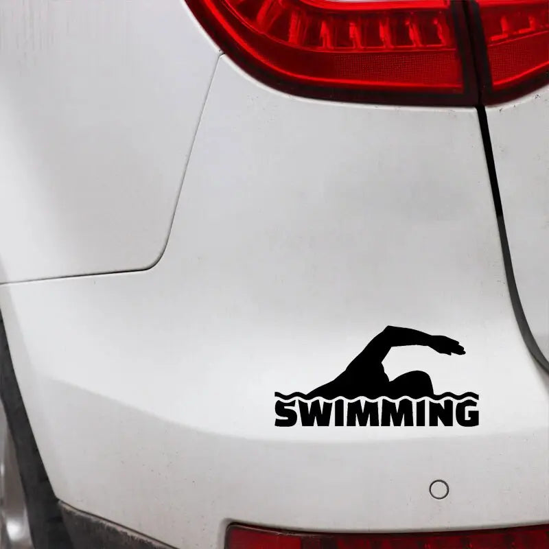 Swimming Vinyl Sticker - Waterproof Swim Sports Decal for Swimmers | Perfect for Water Bottles, Laptops & Swim Gear