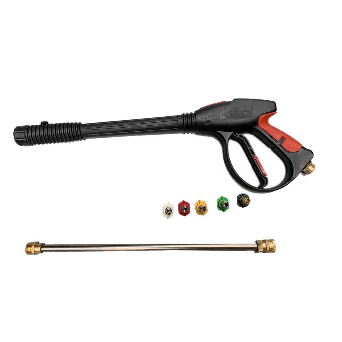 **8-Piece Pressure Washer Gun Kit with 5 Quick-Connect Nozzles – 3600 PSI Spray Gun, 26ft 3000 PSI Hose & 19