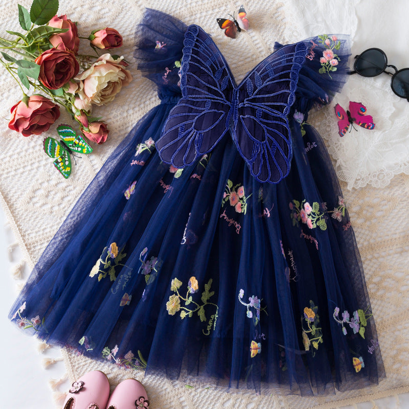 Elegant Butterfly Floral Print Summer Dress for Women - Perfect for Beach Vacations, Garden Parties & Date Nights