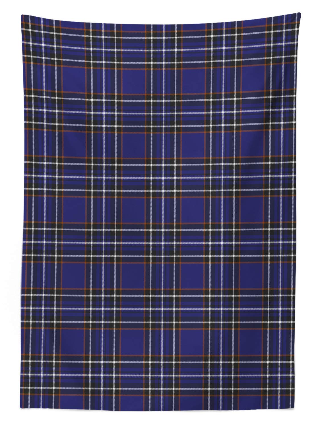 Ambesonne Scottish Plaid Outdoor Tablecloth - Traditional Vivid Pattern, Washable Picnic Table Cover 58
