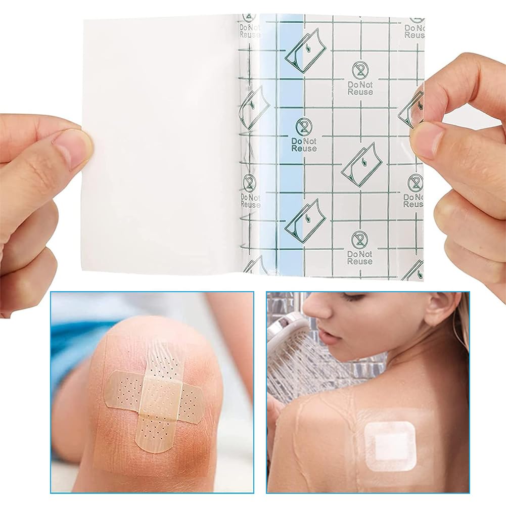 Waterproof Tattoo Bandage 3pcs 1m x 15cm - Transparent Medical Second Skin Tape for Wound & Tattoo Protection - Water Resistant for Sports, Showers & Swimming - Ideal for Post-Tattoo Care & Wound Healing