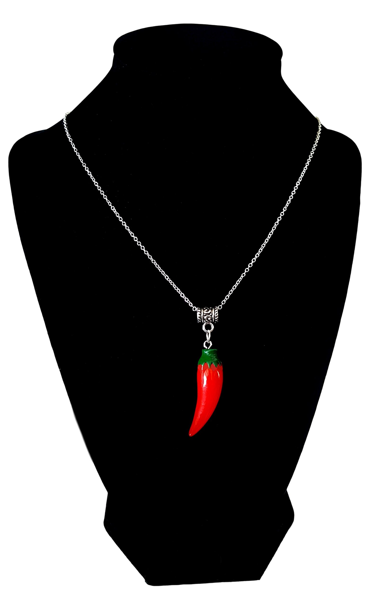 Red Chili Pepper Pendant Necklace - Handmade Bohemian Style Jewelry for Women - Perfect Gift for Christmas, Birthday & Valentine's Day - Great for Boho Fashion, Festivals & Everyday Wear