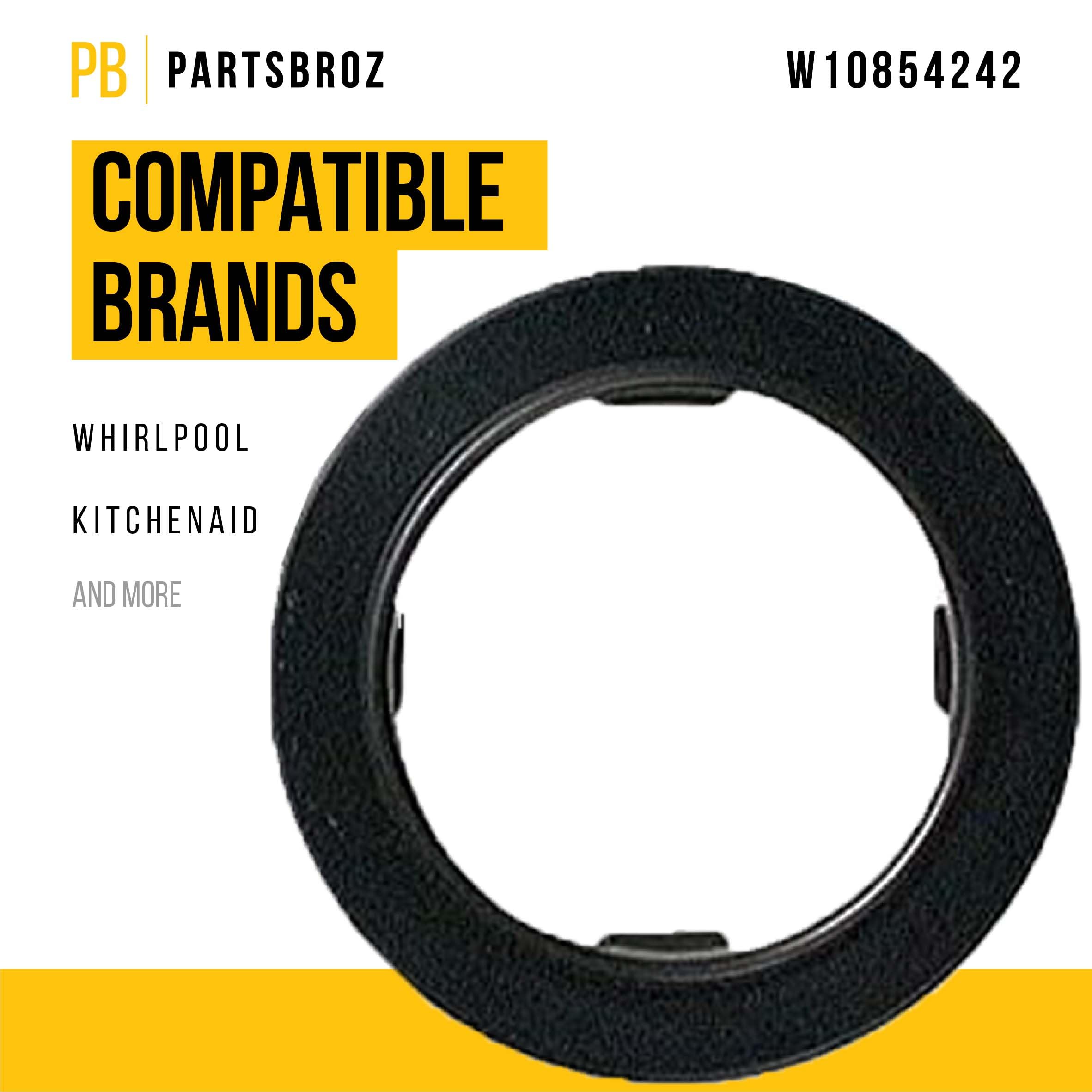 PartsBroz W10854242 Knob Skirt Grommet - Compatible with Whirlpool & KitchenAid Cooktop Range Oven - Replaces AP5989763, 3180079, 2180079, 4378126, PS11731279 - Perfect for Stove Control Panel Repair & Replacement